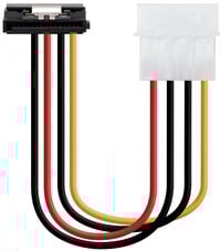 Cabo de Alimenta&ccedil;&atilde;o SATA Angular Nanocable Molex 4Pin/M SATA/F 16CM