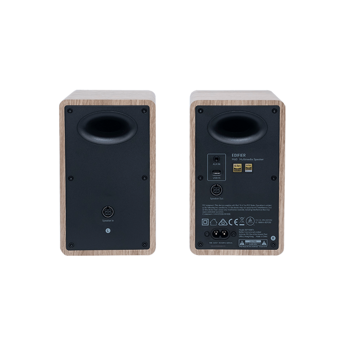 Colunas Edifier Desktop M60 66W Bluetooth USB-C Classic Oak image number 3