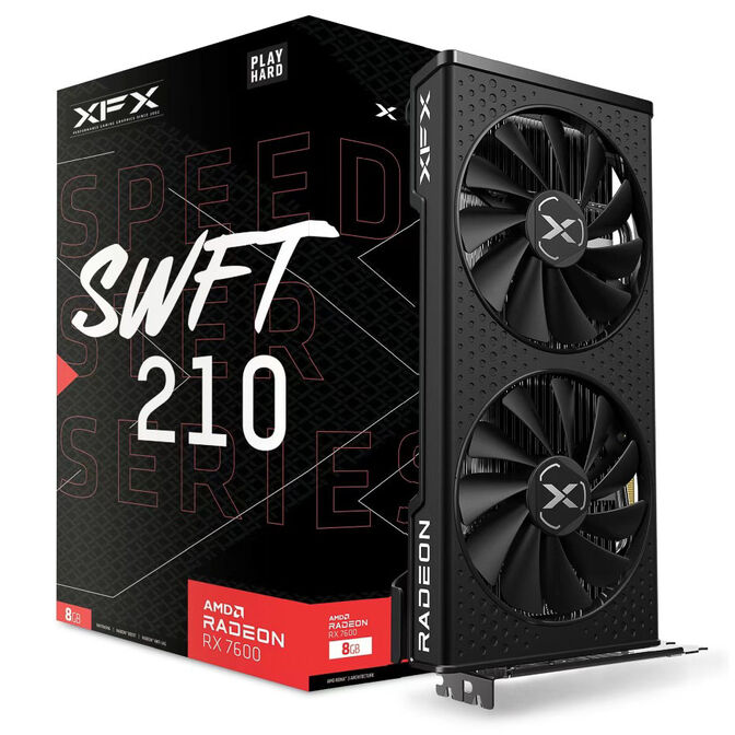 Gr&aacute;fica XFX Radeon RX 7600 Speedster SWFT210 Core Gaming 8GB GDDR6 image number 0