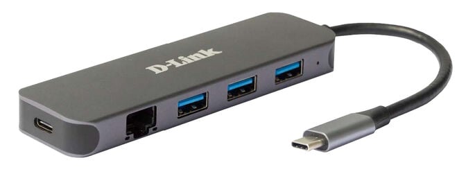 HUB USB D-Link USB-C Macho > 3 x USB 3.0 (SS) + 1 x USB-C (Thunderbolt 3) (PD60W) + 1 x RJ45 image number 0