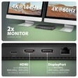 AXAGON HMC-U4 USB4 dock, 3x USB-A, 2x USB-C, HDMI & DP 8K/30Hz, RJ-45, SD/mSD, audio, PD image number null
