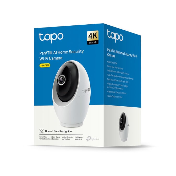 C&acirc;mara de Seguran&ccedil;a TP-Link Tapo C260 4K Pan/Tilt AI Home Security Wi-Fi image number 3
