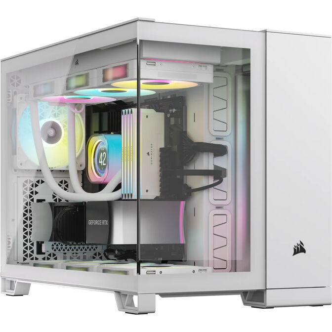 Caixa Micro-ATX Corsair 2500X LINK Branca Vidro Temperado image number 0