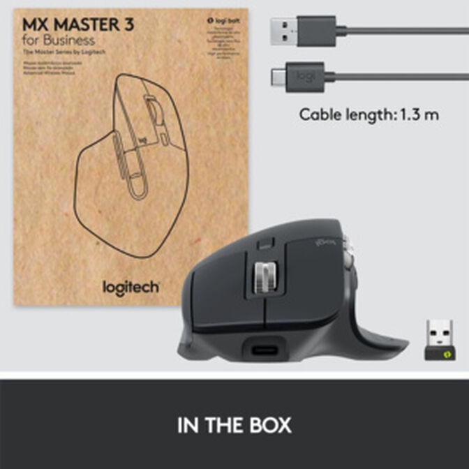Rato &Oacute;ptico Logitech MX Master 3S For Business Wireless 8000DPI Graphite image number 7