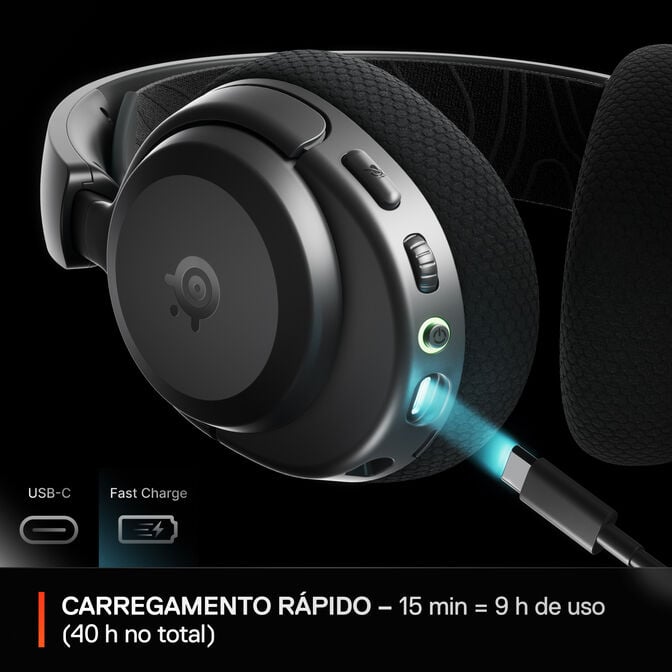 Headset Steelseries Arctis Nova 3P Wireless/Bluetooth Preto image number 3