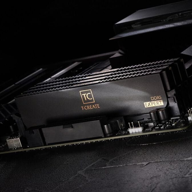 Team Group Kit 128GB (2 x 64GB) DDR5 6400MHz T-Create Preto CL42 image number 5