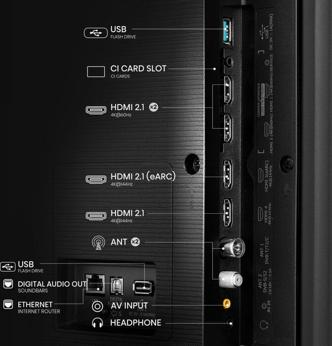 Televis&atilde;o Hisense 55U7NQ 55" QD Mini LED UltraHD 4K VIDAA image number 4