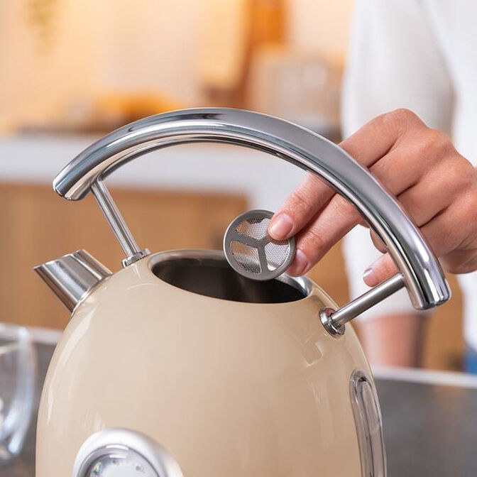 Chaleira El&eacute;trica Cecotec ThermoSense 420 Vintage Light 1.8L 2200W Bege image number 9