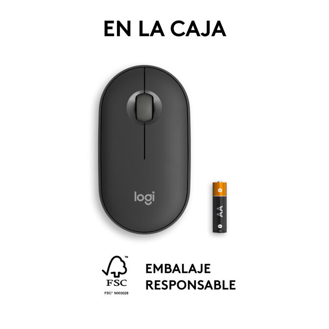 Rato Logitech Pebble 2 M350s 4000DPI Wireless/Bluetooth Grafite image number 18