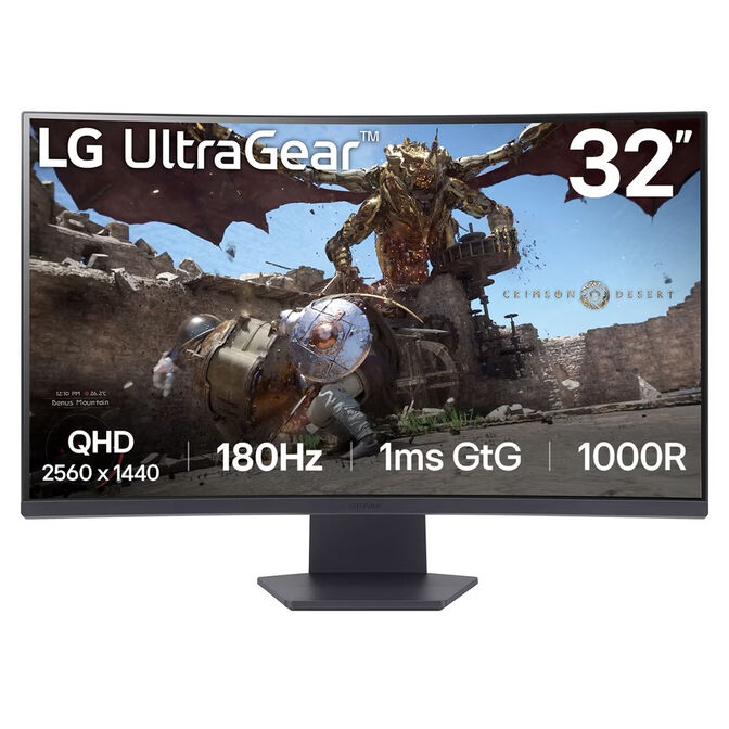 Monitor Curvo Gaming LG UltraGear 32" 32GS60QC VA WQHD 180Hz 1ms image number 0