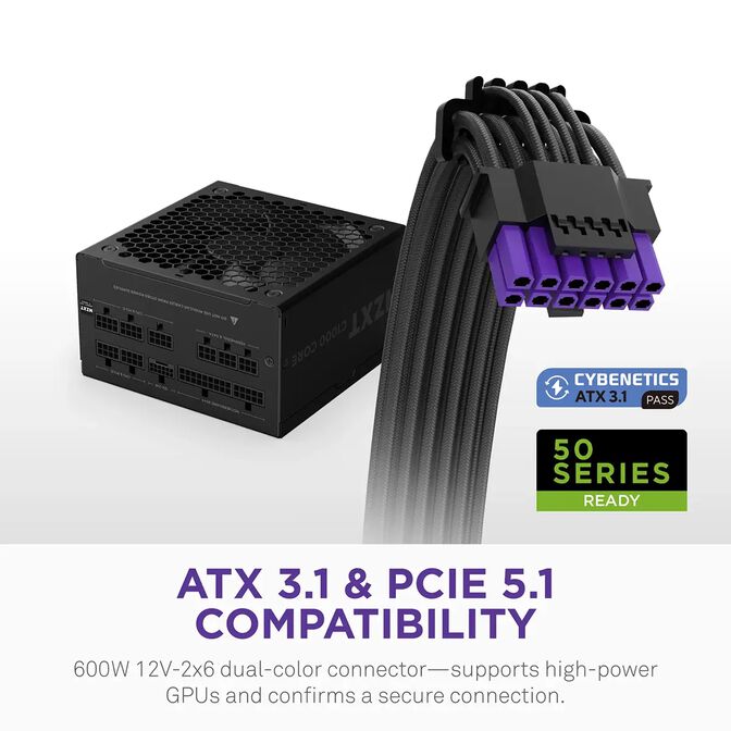 Fonte de Alimenta&ccedil;&atilde;o NZXT 1000W Core 80+ Gold ATX 3.1 PCIe 5.1 image number 2
