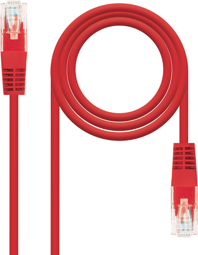 Cabo de Rede Nanocable RJ45 CAT.6 UTP AWG24 1 M Vermelho image number 0
