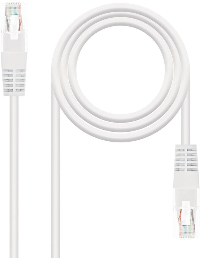 Cabo de Rede Nanocable RJ45 CAT.6 UTP AWG24 3 M Branco image number 1