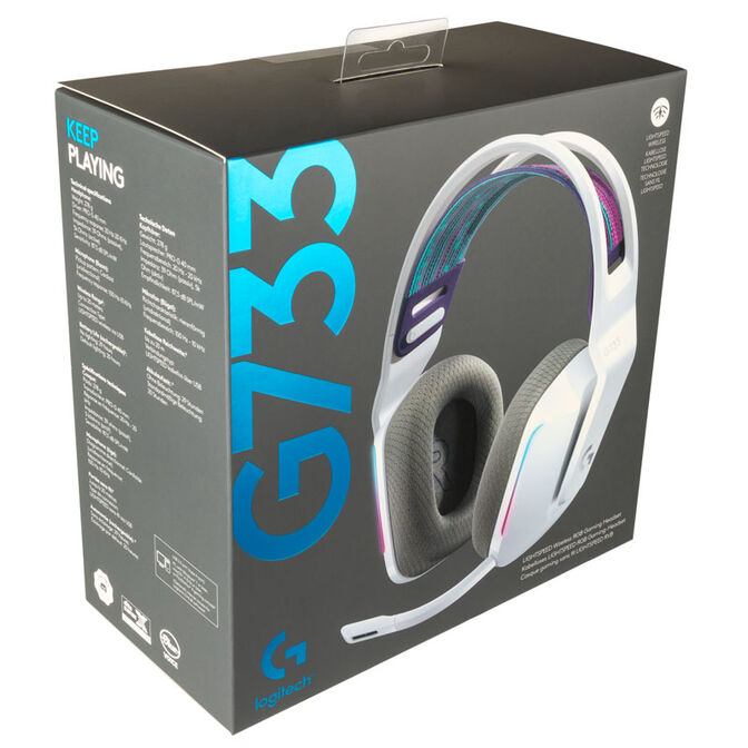 Headset Logitech G733 RGB Lightspeed Wireless Branco image number 9