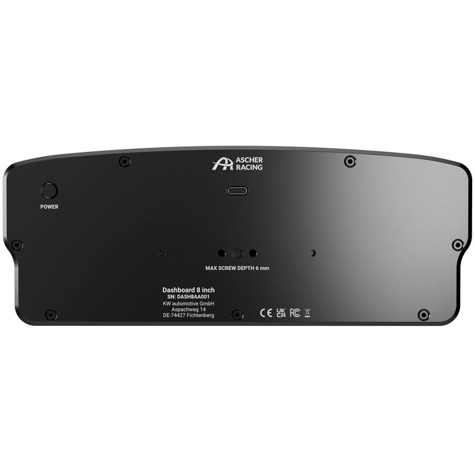 Dashboard 7.85" Ascher Racing com Touchscreen, 26 Led&acute;s RGB image number 2