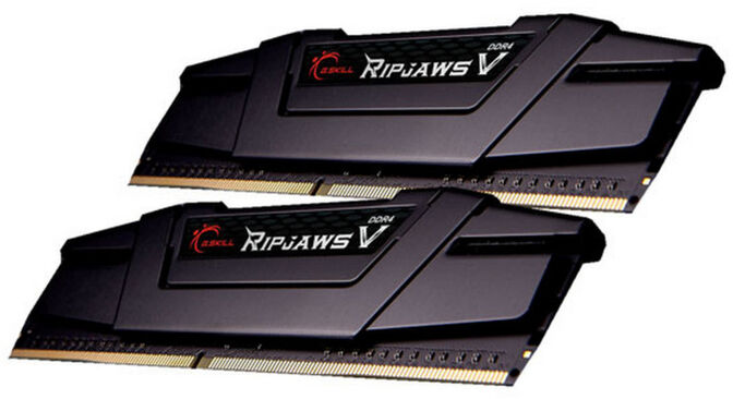 G.Skill Kit 32GB (2 x 16GB) DDR4 3600MHz Ripjaws V Black CL18 image number 1