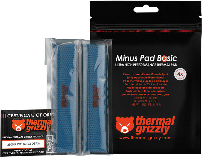 Thermal Pad Thermal Grizzly Minus Pad Basic 120x20x3.0 mm(Pack 4) image number 5