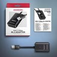 Adaptador AXAGON ADM2-AM USB-A 3.2 Gen2 - 1x NVMe/SATA SDD image number null