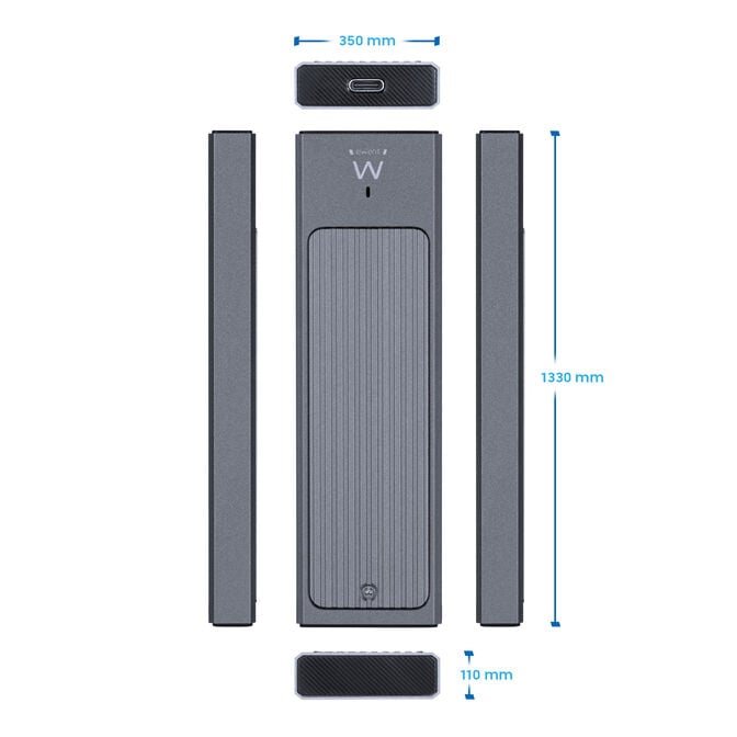 Caixa Externa M.2 Ewent EW7022 USB-C 3.2 Gen2 NVMe Cinza image number 2
