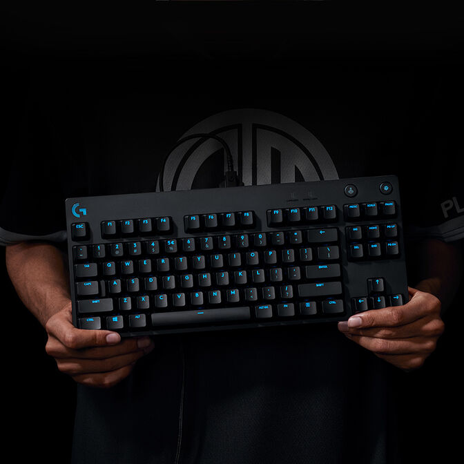 Teclado Logitech G PRO RGB Lightsync GX Blue Clicky Preto (US) image number 3