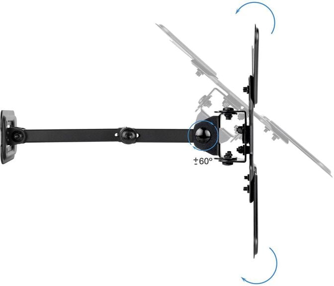 Suporte de Parede Tooq Tilt e Girat&oacute;rio 13" a 43" 66-274 mm Max. 20kg Preto image number 2