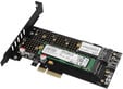 Adaptador PCIe 3.0 AXAGON PCEM2-DC  4x - DUAL M.2 SSD (NVMe + SATA), dual voltage image number null