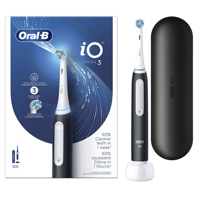 Escova de Dentes El&eacute;trica Oral-B iO Series 3N Matt Black com Estojo de Viagem image number 1
