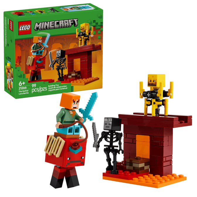 LEGO Minecraft: A Batalha da Lava do Nether, 99 Pe&ccedil;as (21266) image number 0