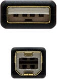 Cabo USB 2.0 HQ Com Ferrite Nanocable USB-A/M > USB-B/M 2 M Preto image number null