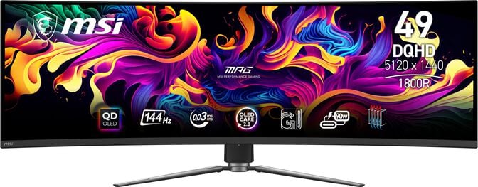 Monitor Curvo MSI MPG 491CQP QD-OLED 49" DQHD 144Hz USB-C image number 2