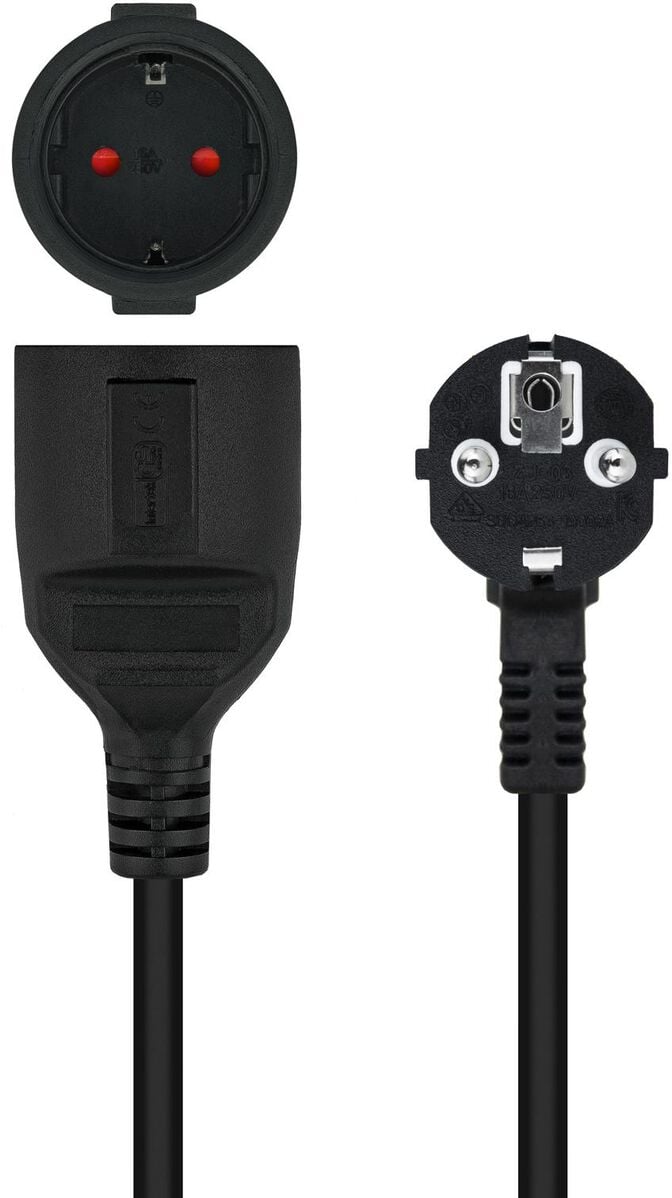 Cabo de Alimenta&ccedil;&atilde;o de Extens&atilde;o Nanocable 3m Preto image number 2