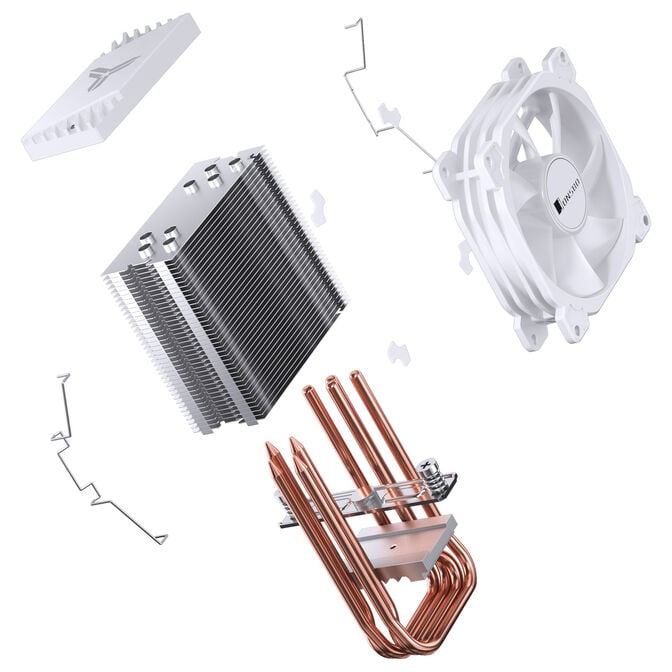 Cooler CPU Jonsbo CR-1400E RGB Branco - 92mm image number 11