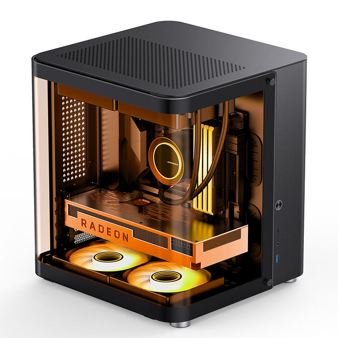 Caixa Micro-ATX Jonsbo TK-1 2.0 Vidro Temperado Preto image number 3