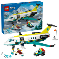 LEGO City: Avi&atilde;o de Ambul&acirc;ncia A&eacute;rea de Emerg&ecirc;ncia, 403 Pe&ccedil;as (60465)