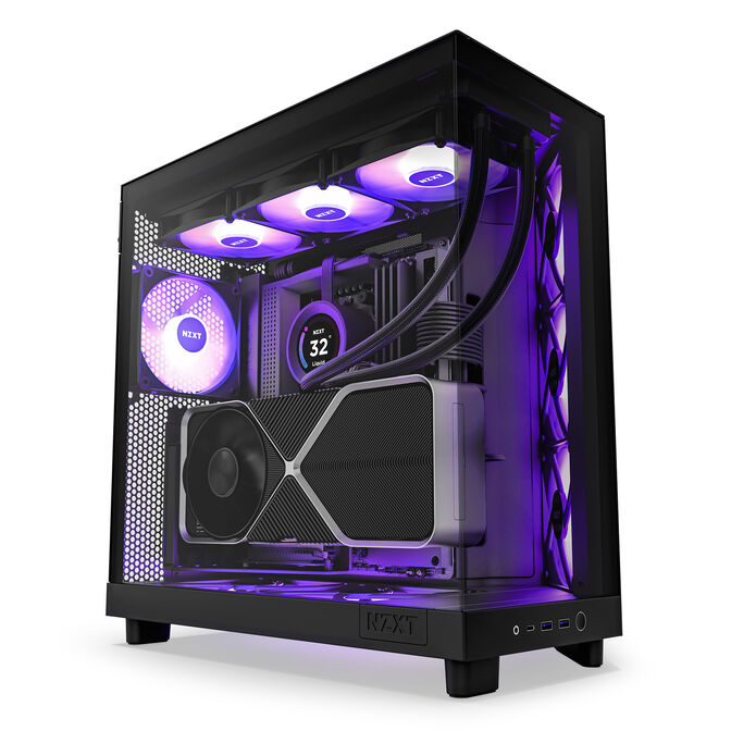 Caixa ATX NZXT H6 Flow RGB Preta Vidro Temperado image number 1