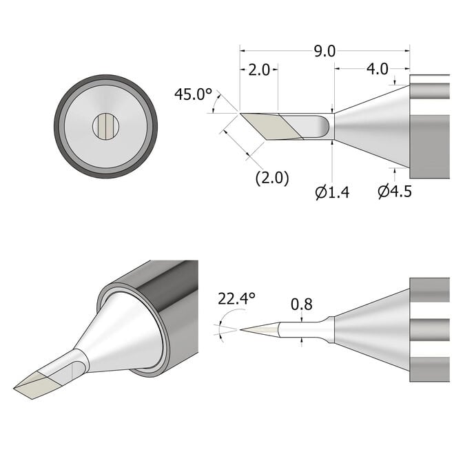 Ponta de soldadura iFixit FixHub KNIFE - 1,4mm image number 2