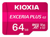 Cart&atilde;o Kioxia Exceria Plus G2 SDXC UHS-I C10 U3 V30 A1 64GB