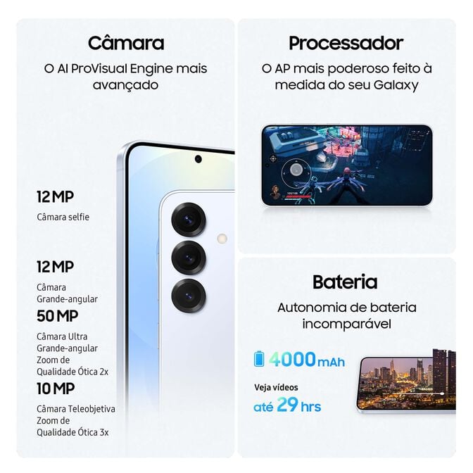 Smartphone Samsung Galaxy S25 6.2" (12 / 256GB) 120Hz Azul Marinho image number 5