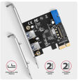 Adaptador PCIe AXAGON PCEU-232RS PCIe card - 2+2x USB 5Gbps port, SATA power image number null