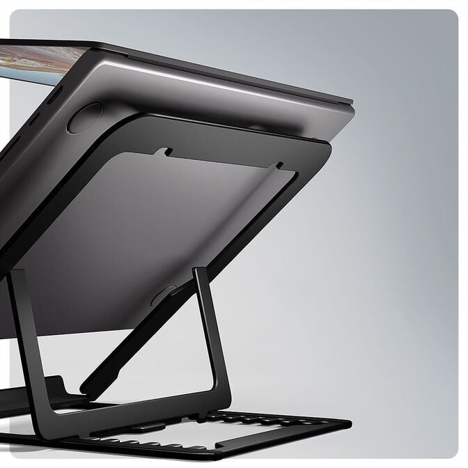 Suporte Elevat&oacute;rio AXAGON STND-LAB  para Port&aacute;teis Regul&aacute;vel Aluminio Preto image number 2