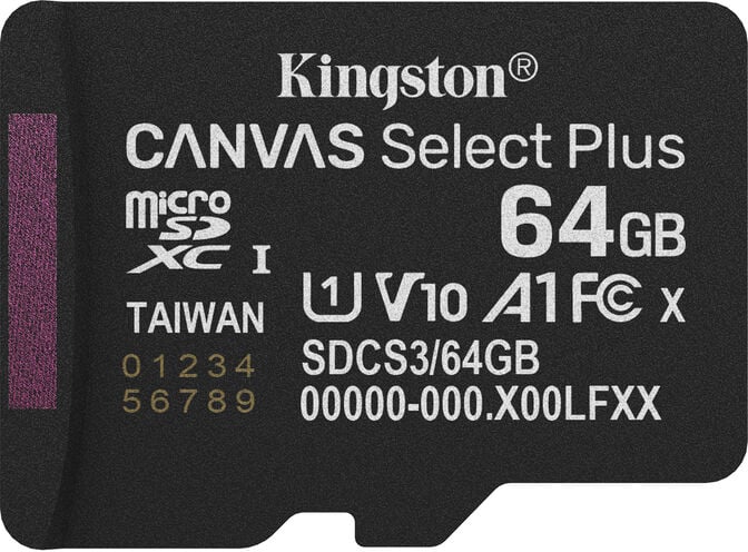 Cart&atilde;o Kingston Canvas Select Plus Gen3 100MB/s MicroSDHC UHS-I A1 64GB image number 2