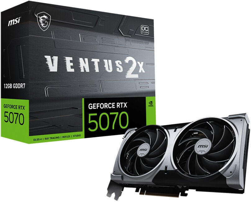 Gr&aacute;fica MSI GeForce&reg; RTX 5070 VENTUS 2X OC 12GB GDDR7 DLSS4