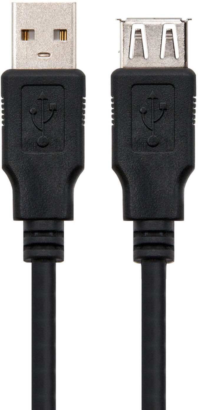 Cabo USB 2.0 Nanocable USB-A M/F 1 M Preto image number 1