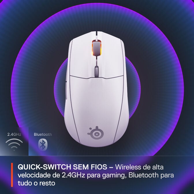 Rato Steelseries Rival 3 Wireless/Bluetooth Gen2 Branco image number 1