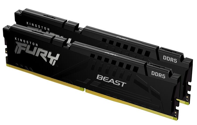 Kingston Kit 64GB (2 x 32GB) DDR5 5600MHz FURY Beast EXPO Preto 2R CL36 image number 1