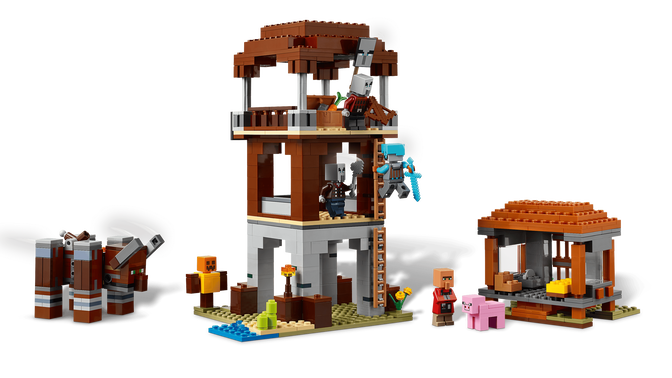LEGO Minecraft: O Posto Avan&ccedil;ado do Saqueador e Devastador, 665 Pe&ccedil;as (21278) image number 3