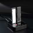 Dock Tooq para 2xSSD M.2 NVMe PICe USB-C3.2 Gen2 Clone Preto image number null