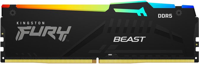 Kingston Kit 64GB (2 x 32GB) DDR5 6400MHz FURY Beast RGB EXPO Preto CL32 image number 2