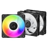 Ventoinha Arctic P12 PRO PWM PST Low Noise ARGB 120mm (Pack 3) - Preto