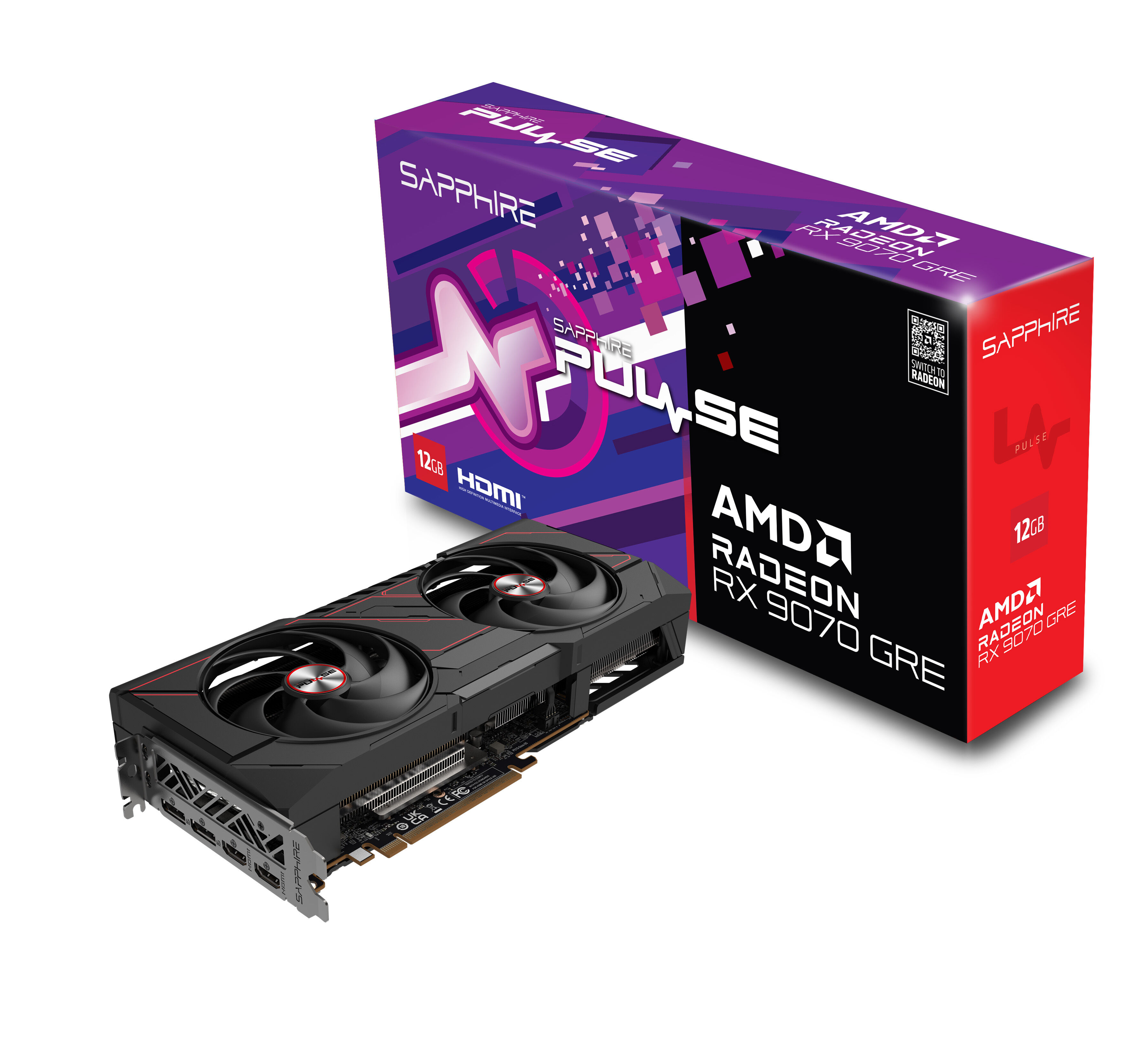 Gr&aacute;fica Sapphire Radeon RX 9070 GRE Pulse OC 12GB GDDR6